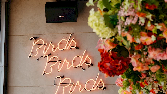 Neon sign reading 